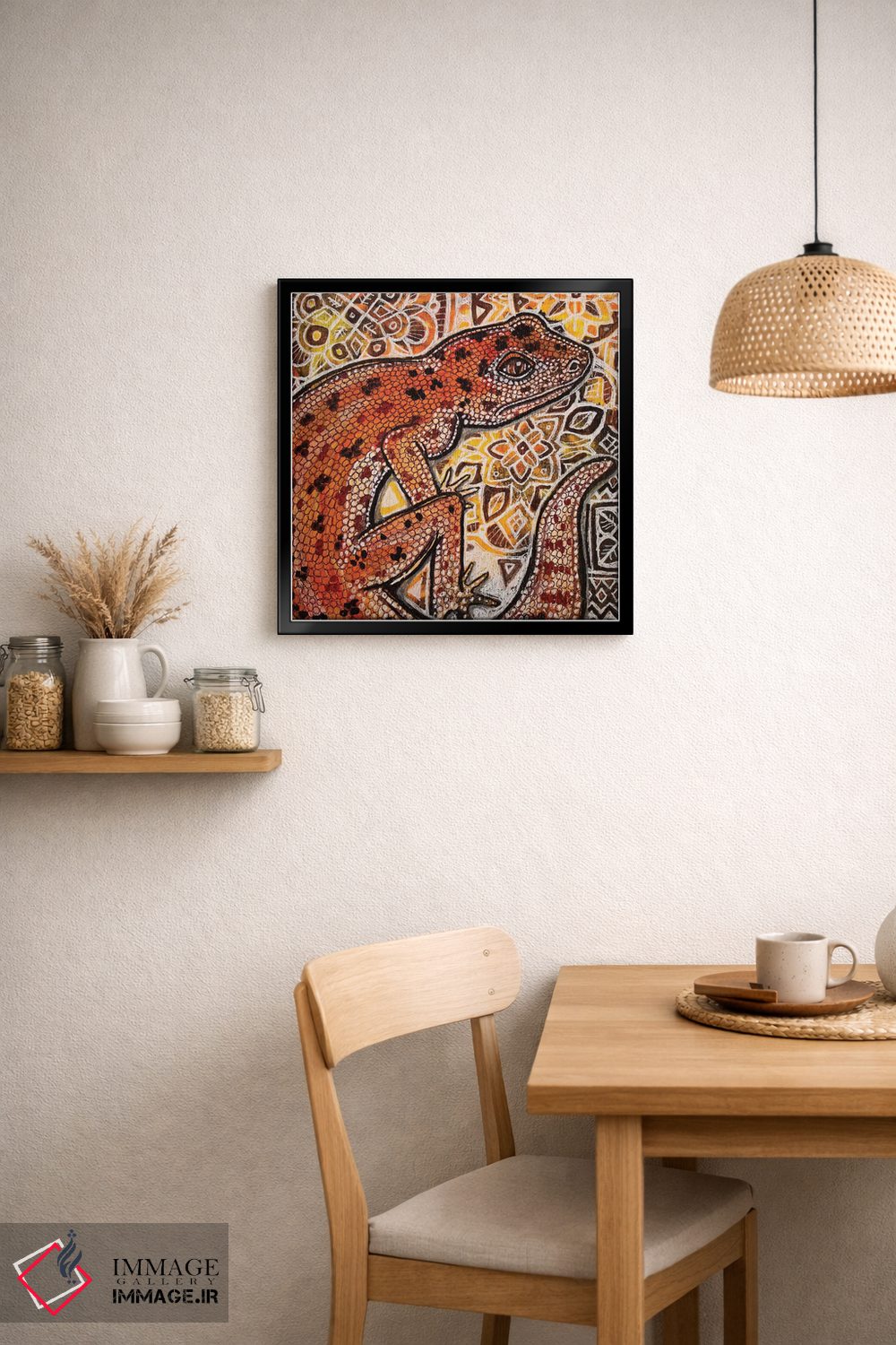 تابلو دکوراتیو گکو بر زینتی اثر لینت شلی - D5B