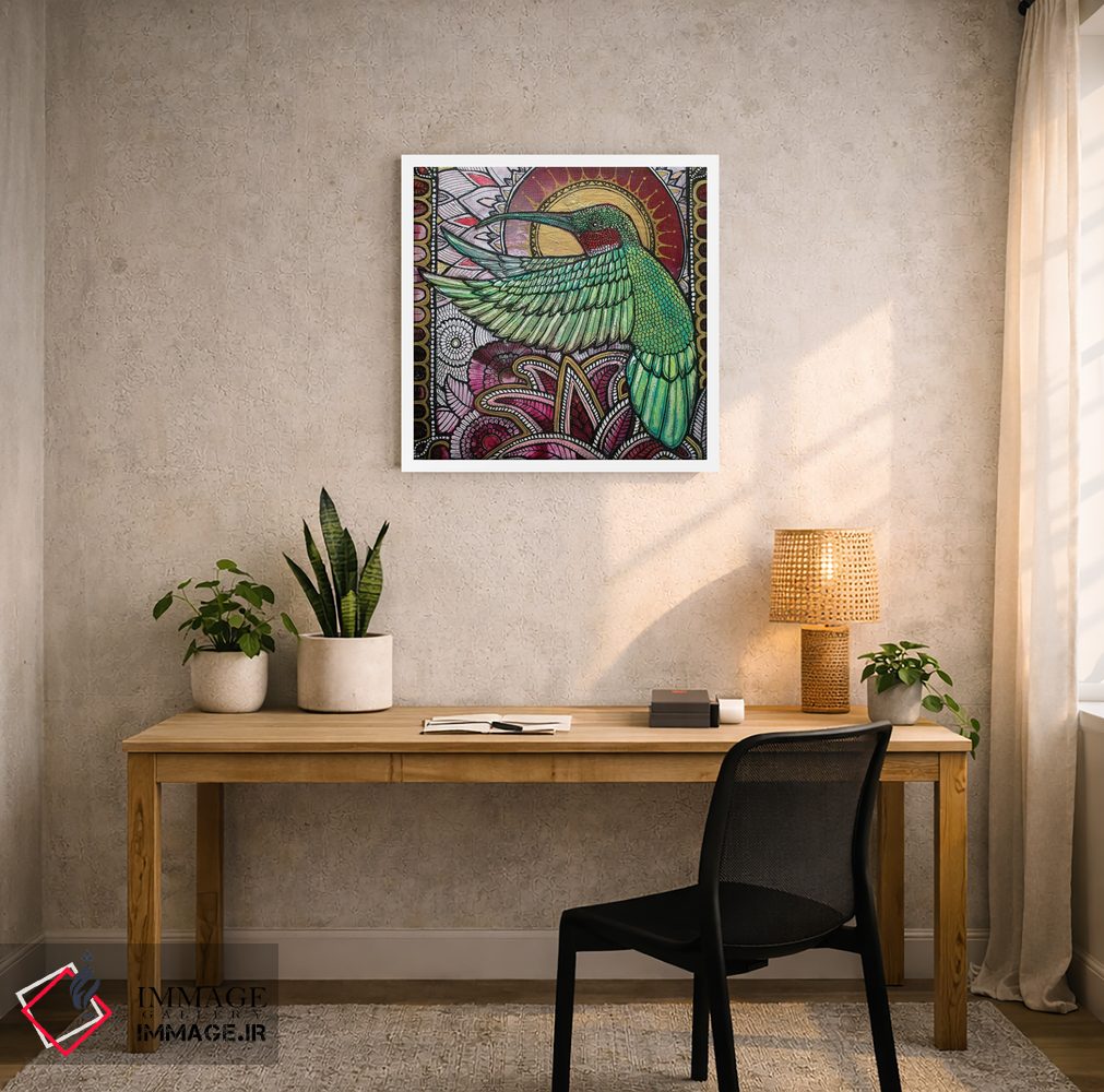 تابلو دکوراتیو پرواز مرغ مگس خوار اثر لینت شلی - D5W