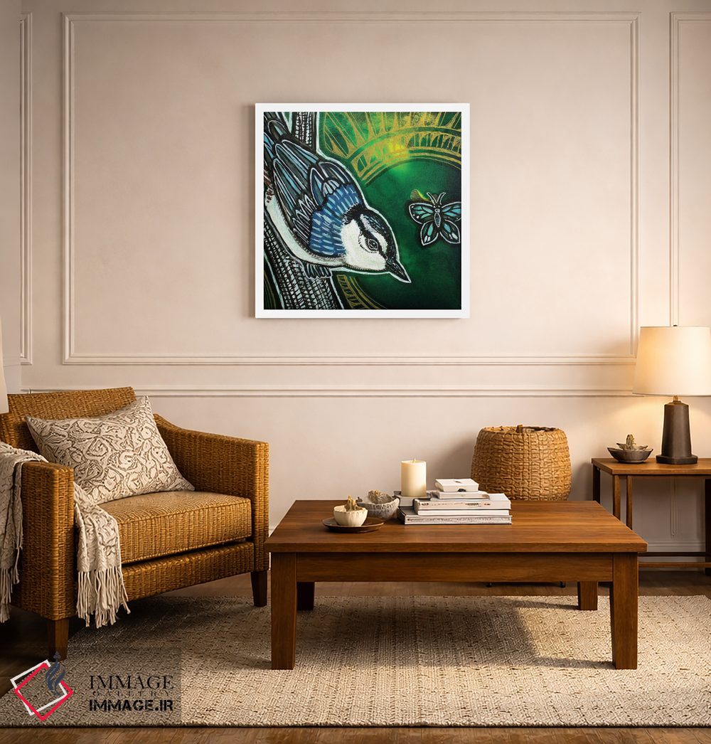 تابلو دکوراتیو فندق شکن سینه سفید اثر لینت شلی - D4W