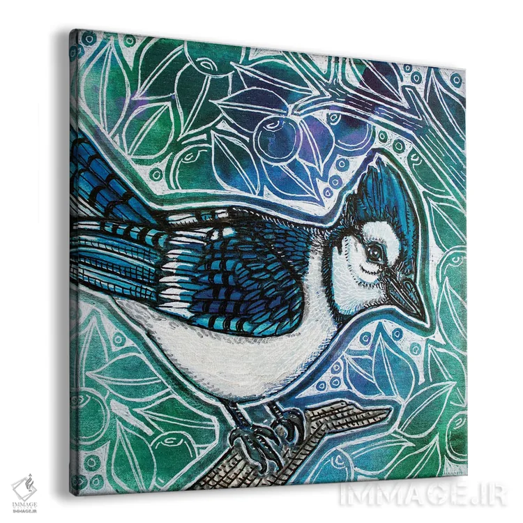 تابلو دکوراتیو کمی آبی اثر لینت شلی - نمای پرسپکتیو محصول