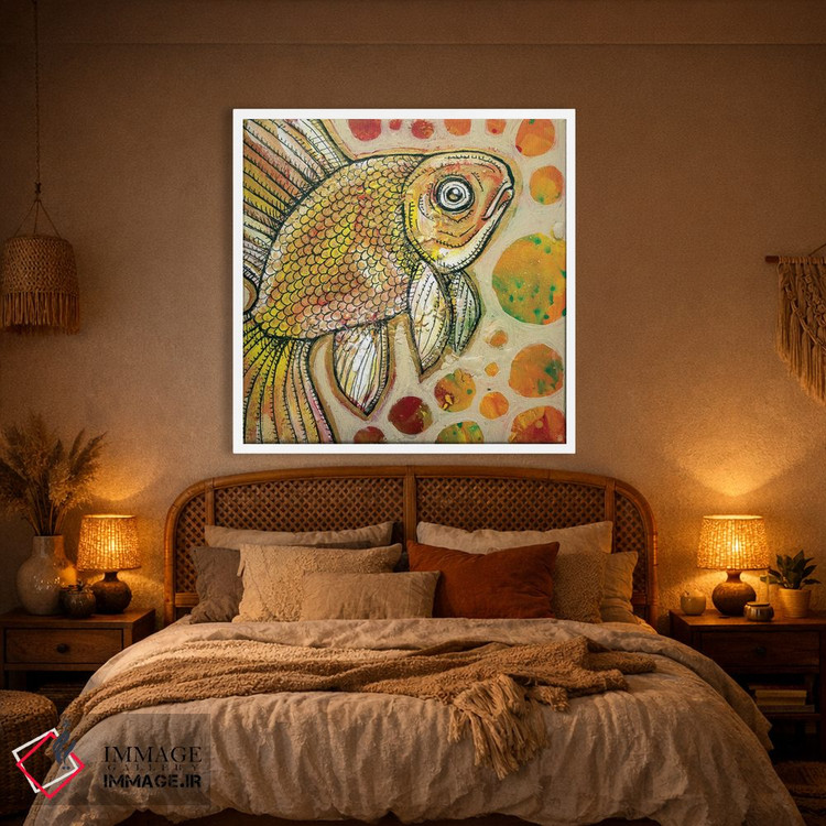 تابلو دکوراتیو ماهی قرمز اثر لینت شلی - D1W