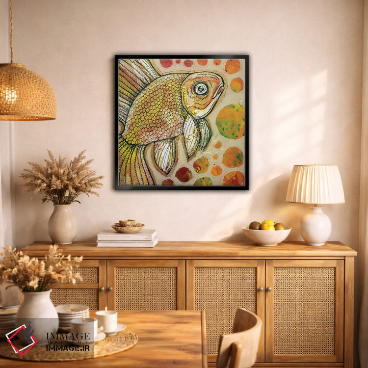 تابلو دکوراتیو ماهی قرمز اثر لینت شلی - D2B