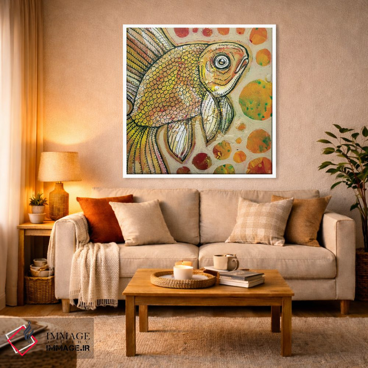 تابلو دکوراتیو ماهی قرمز اثر لینت شلی - D3W