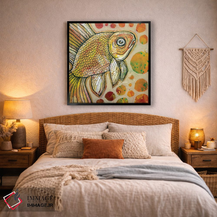 تابلو دکوراتیو ماهی قرمز اثر لینت شلی - D4B