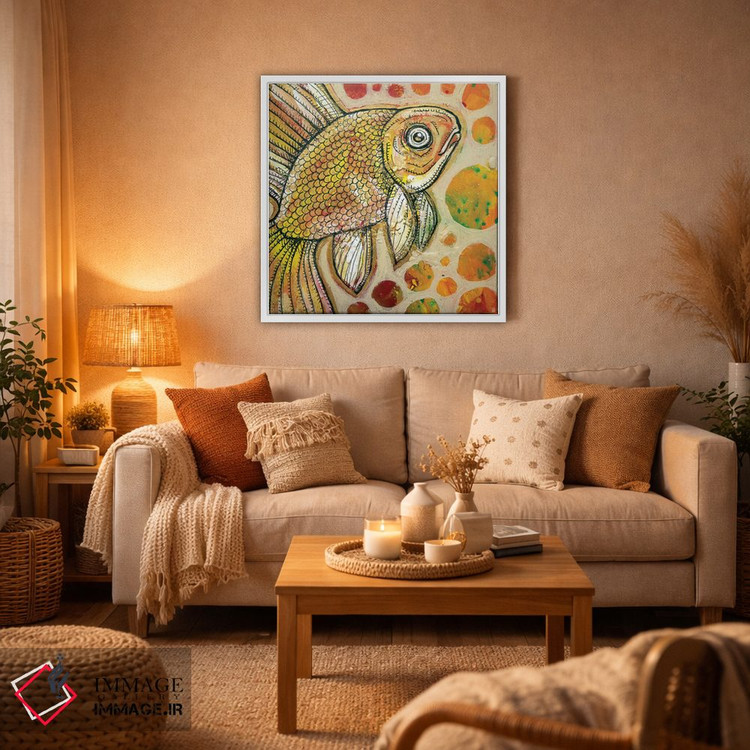 تابلو دکوراتیو ماهی قرمز اثر لینت شلی - D5W