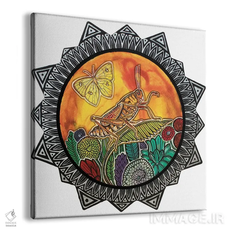 تابلو دکوراتیو آواز ملخ اثر لینت شلی - نمای پرسپکتیو محصول