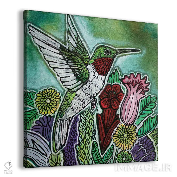 تابلو دکوراتیو یاقوت باغ اثر لینت شلی - نمای پرسپکتیو محصول