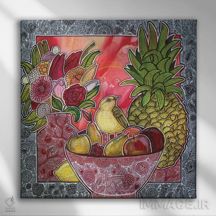 تابلو دکوراتیو ترش و شیرین اثر لینت شلی - نمای روبهرو روی دیوار