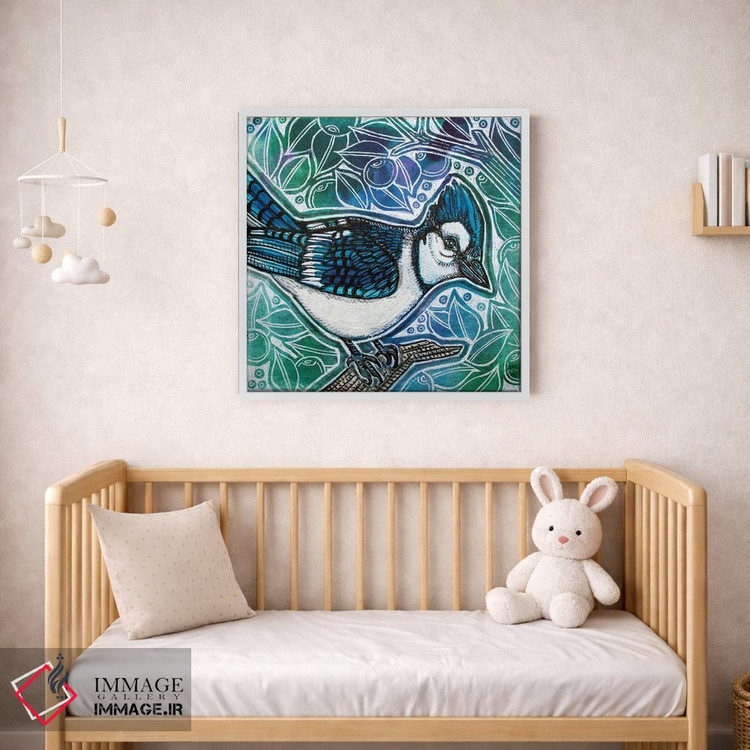 تابلو دکوراتیو کمی آبی اثر لینت شلی - D1W