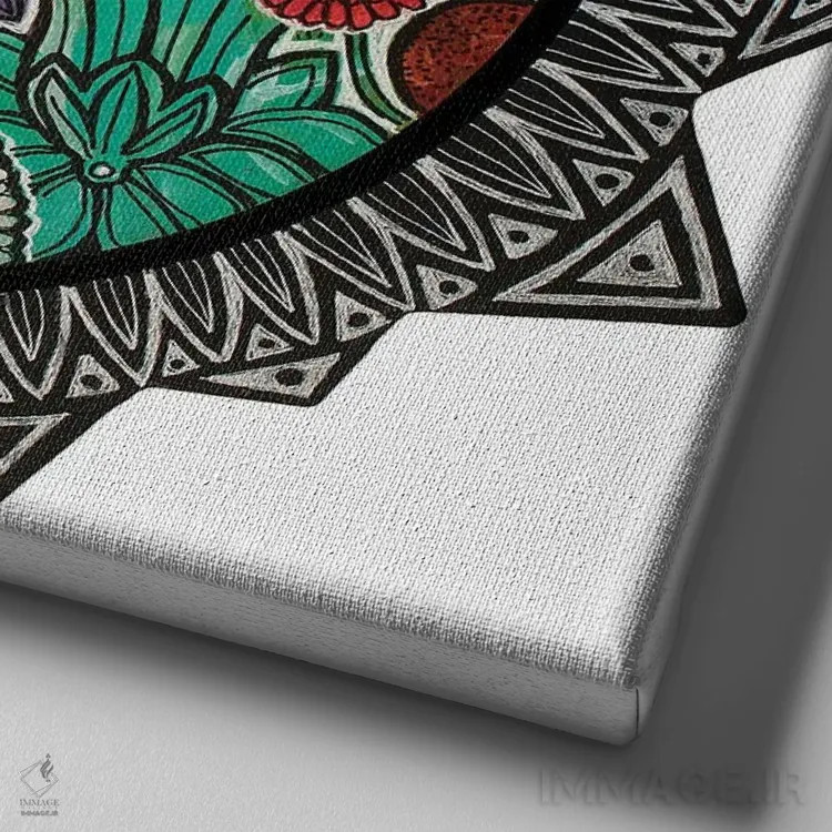 تابلو دکوراتیو آواز ملخ اثر لینت شلی - نمای نزدیک بافت بوم