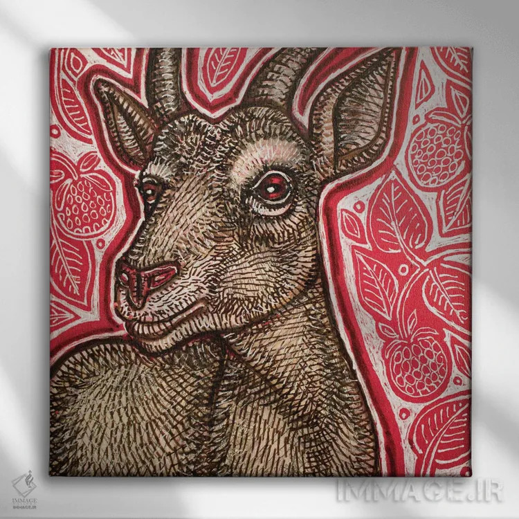 تابلو دکوراتیو بزت را گرفتم اثر لینت شلی - نمای روبهرو روی دیوار