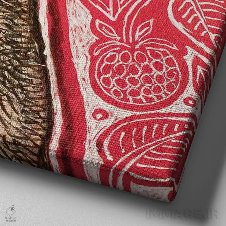 تابلو دکوراتیو بزت را گرفتم اثر لینت شلی - نمای نزدیک بافت بوم