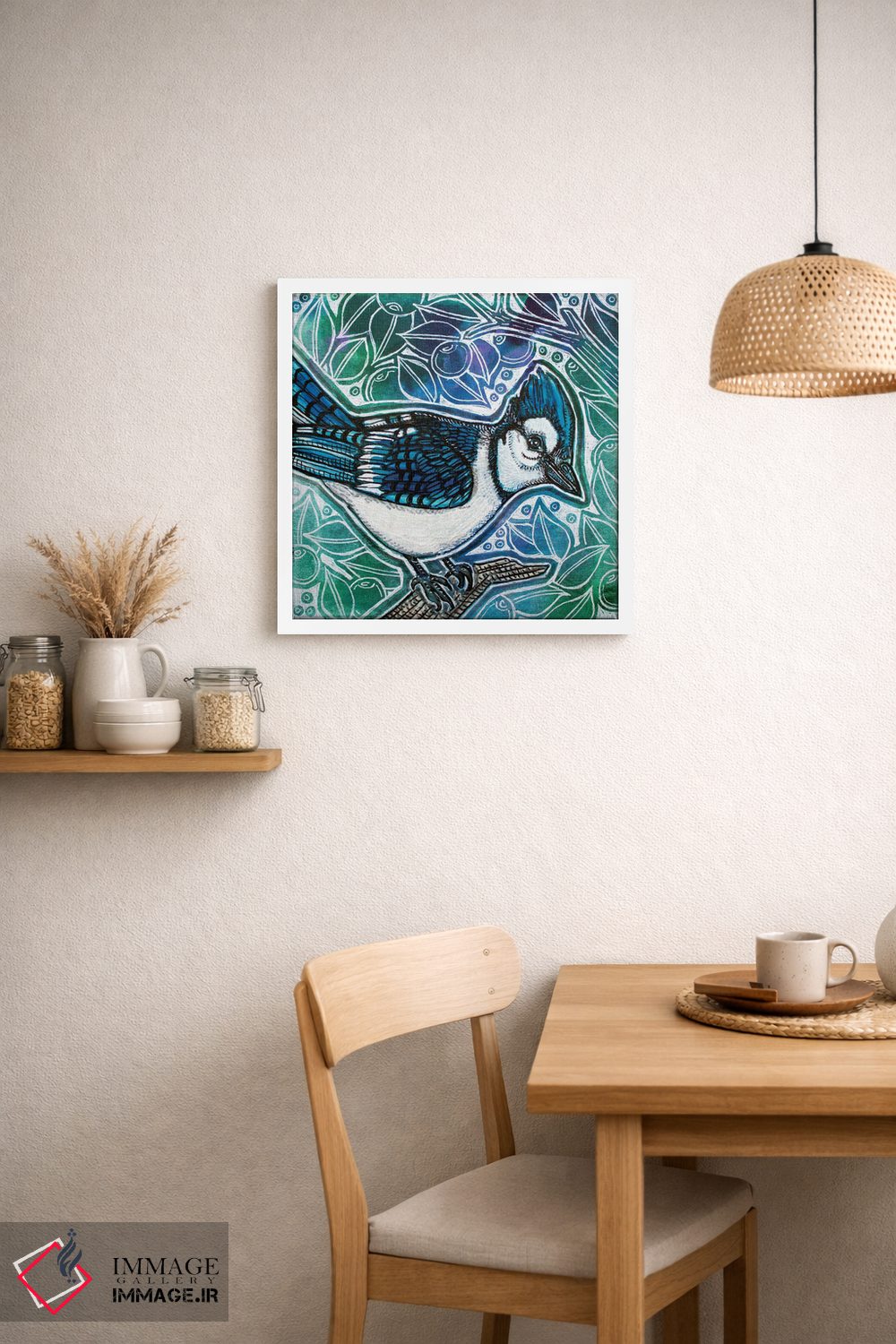 تابلو دکوراتیو کمی آبی اثر لینت شلی - D2W