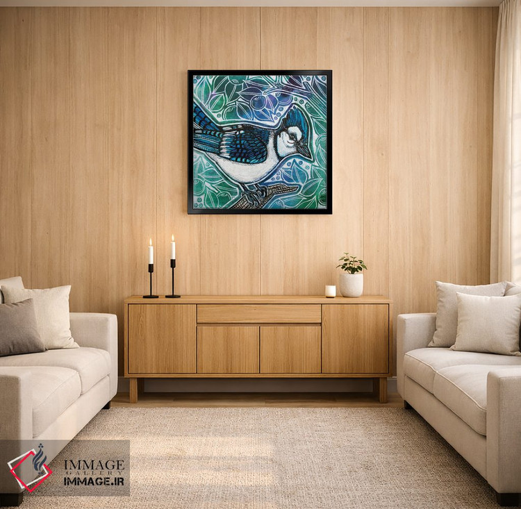 تابلو دکوراتیو کمی آبی اثر لینت شلی - D5B