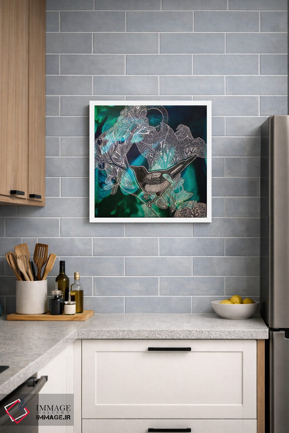 تابلو دکوراتیو دسته ای از زاغی ها اثر لینت شلی - D2W