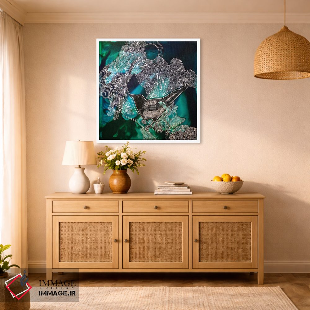 تابلو دکوراتیو دسته ای از زاغی ها اثر لینت شلی - D1W