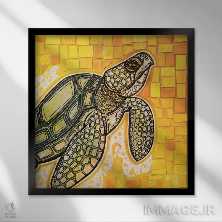 تابلو دکوراتیو شناور در آفتاب اثر لینت شلی - نمای قابدار مشکی