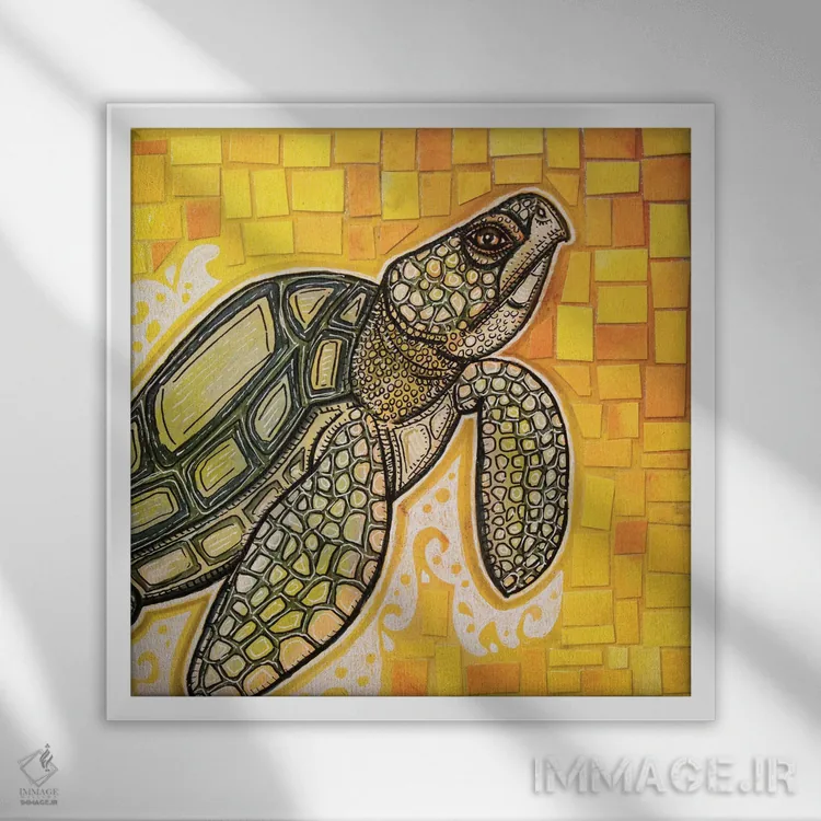 تابلو دکوراتیو شناور در آفتاب اثر لینت شلی - نمای قابدار سفید