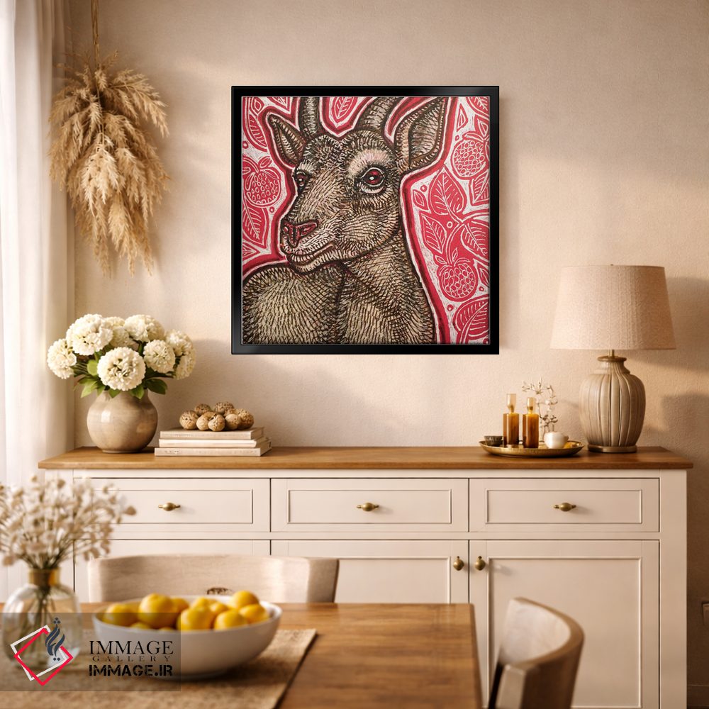 تابلو دکوراتیو بزت را گرفتم اثر لینت شلی - D1B