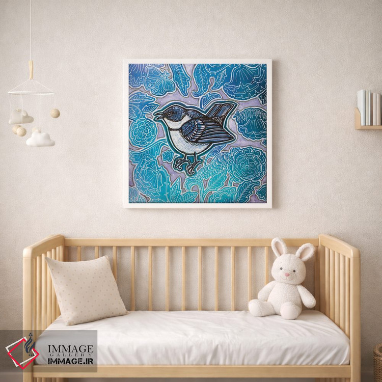 تابلو دکوراتیو سسک و رزهای آبی اثر لینت شلی - D1W