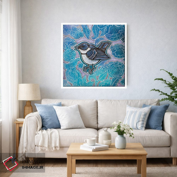 تابلو دکوراتیو سسک و رزهای آبی اثر لینت شلی - D2W