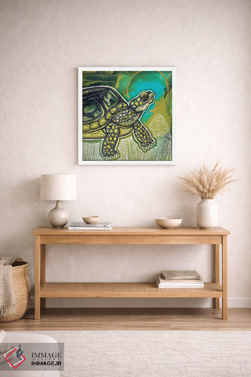 تابلو دکوراتیو زمان لاک پشت اثر لینت شلی - D2W