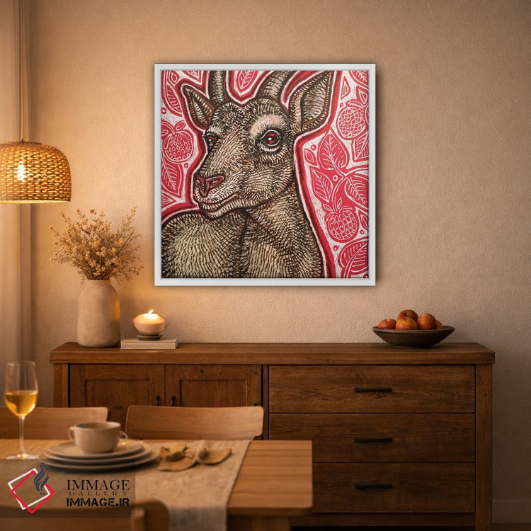 تابلو دکوراتیو بزت را گرفتم اثر لینت شلی - D4W