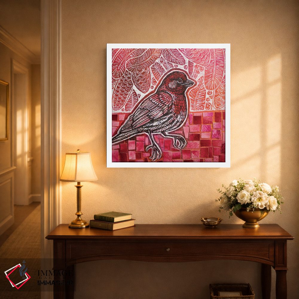 تابلو دکوراتیو فنچ خانگی اثر لینت شلی - D2W