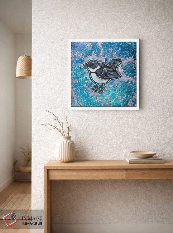 تابلو دکوراتیو سسک و رزهای آبی اثر لینت شلی - D3W