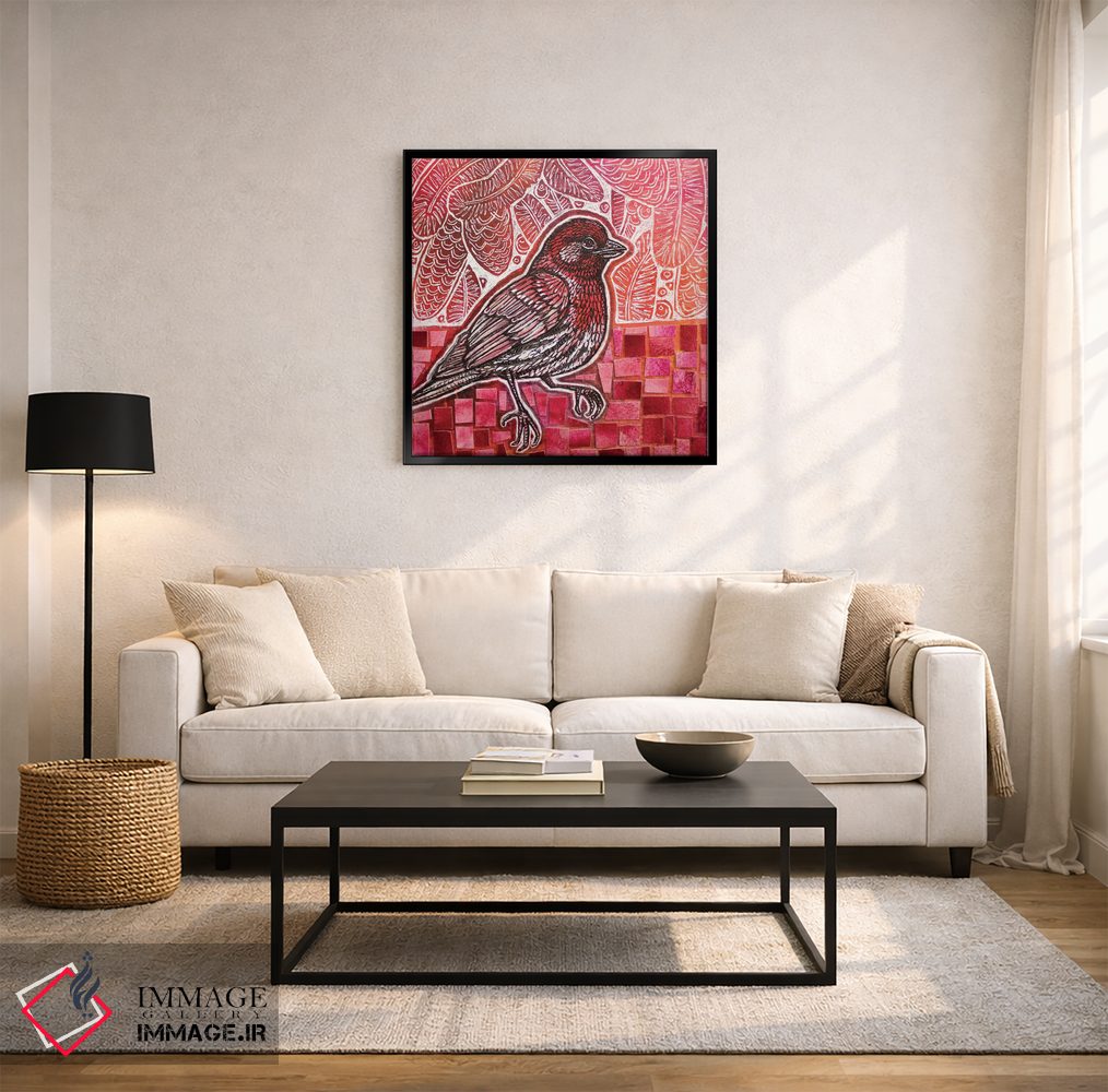 تابلو دکوراتیو فنچ خانگی اثر لینت شلی - D3B