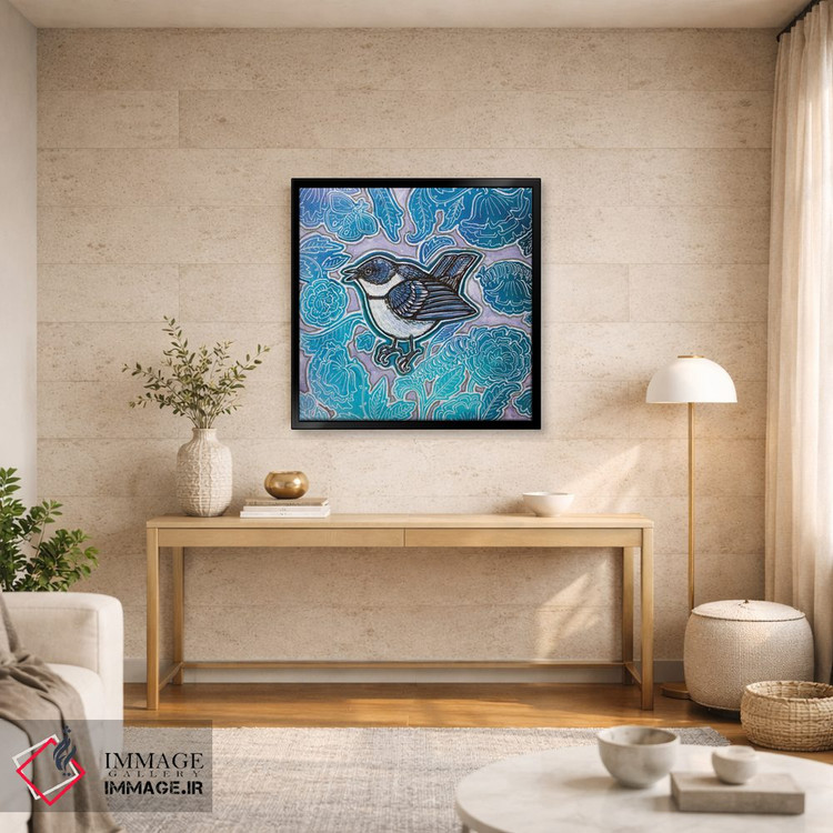 تابلو دکوراتیو سسک و رزهای آبی اثر لینت شلی - D4B