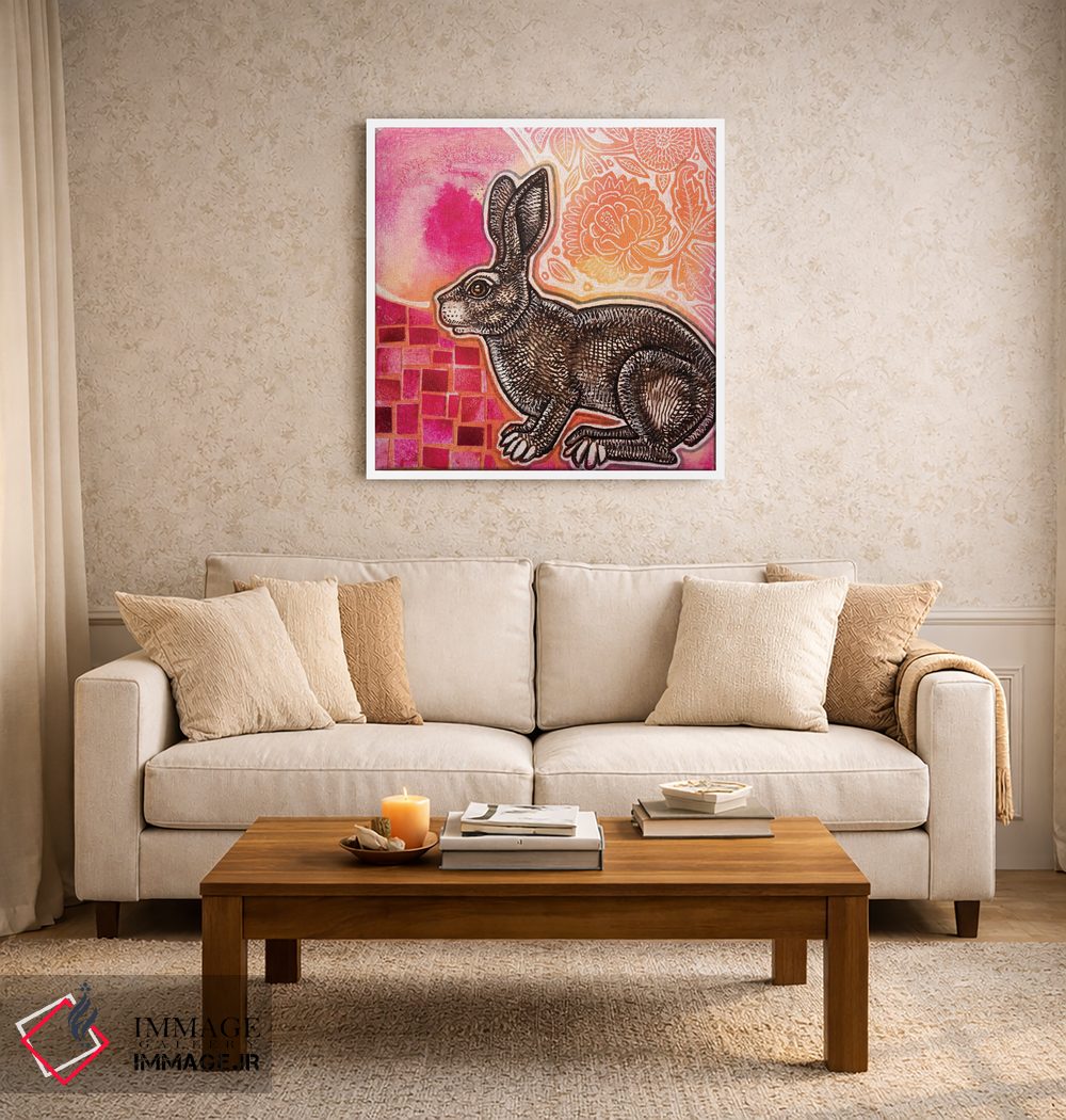 تابلو دکوراتیو خرگوش بهاری اثر لینت شلی - D3W