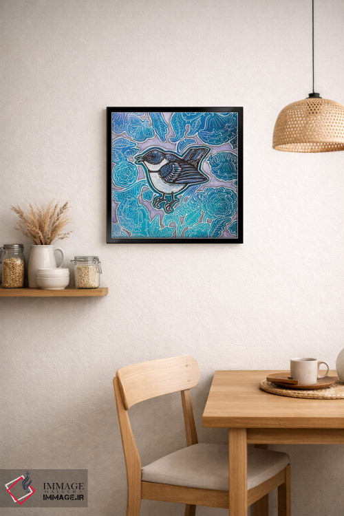 تابلو دکوراتیو سسک و رزهای آبی اثر لینت شلی - D5B