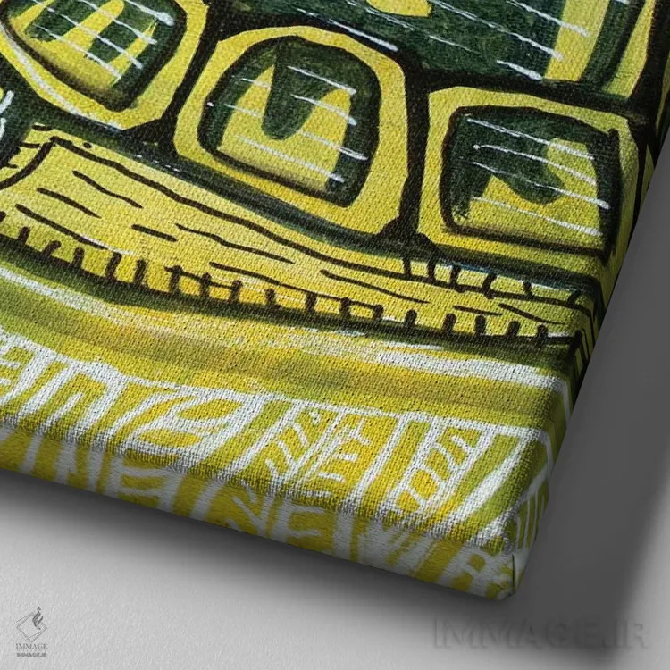 تابلو دکوراتیو همه چیز رو به بهبود است اثر لینت شلی - نمای نزدیک بافت بوم