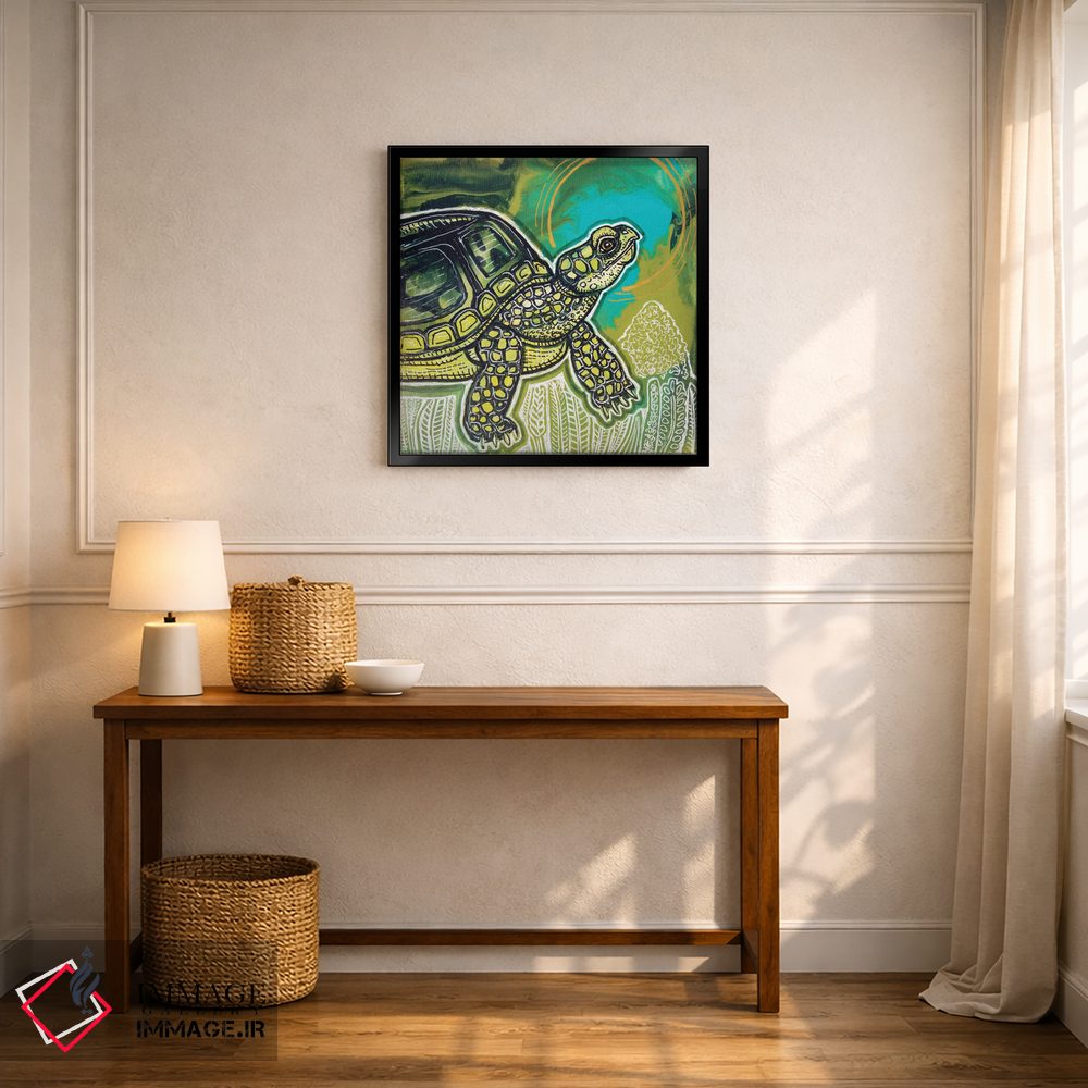 تابلو دکوراتیو زمان لاک پشت اثر لینت شلی - D6B