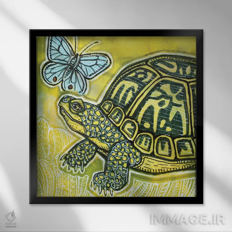 تابلو دکوراتیو همه چیز رو به بهبود است اثر لینت شلی - نمای قابدار مشکی