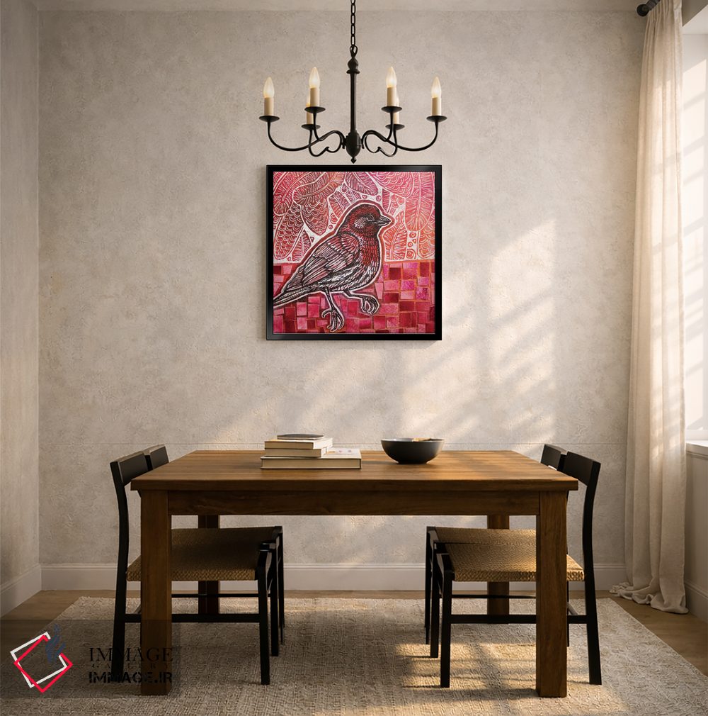 تابلو دکوراتیو فنچ خانگی اثر لینت شلی - D6B