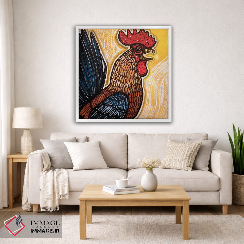 تابلو دکوراتیو خروس بانگ زن اثر لینت شلی - D1W