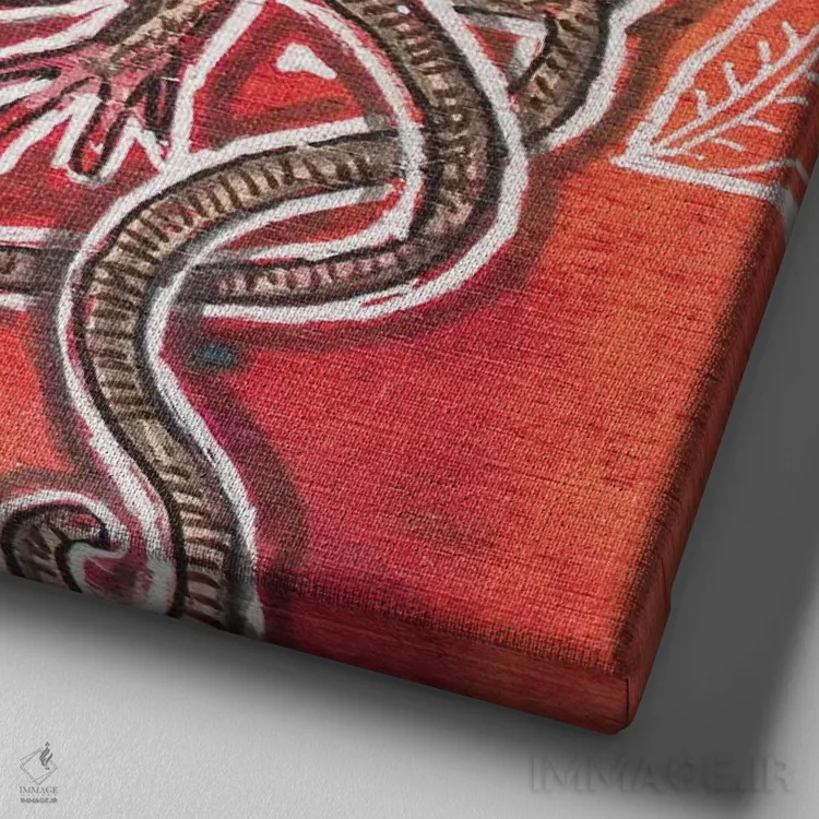 تابلو دکوراتیو توت شیرین اثر لینت شلی - نمای نزدیک بافت بوم