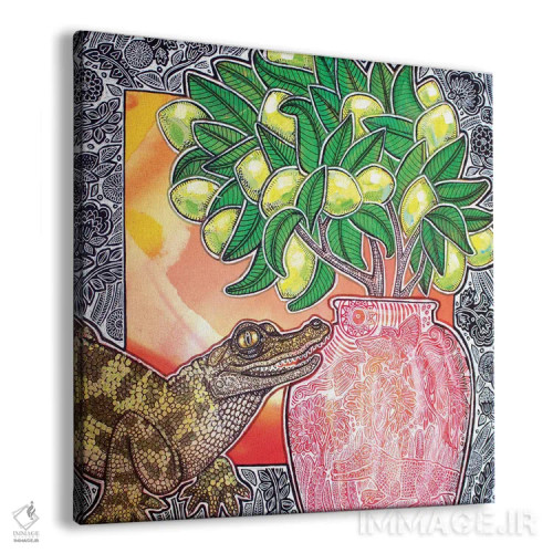 تابلو دکوراتیو لیمو ترش کلیدی اثر لینت شلی - نمای پرسپکتیو محصول