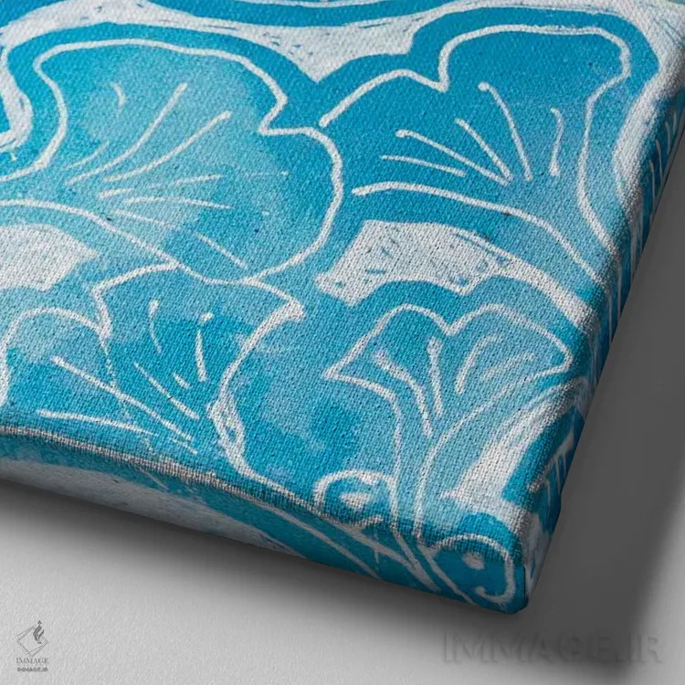 تابلو دکوراتیو آبی های سنجاقک اثر لینت شلی - نمای نزدیک بافت بوم