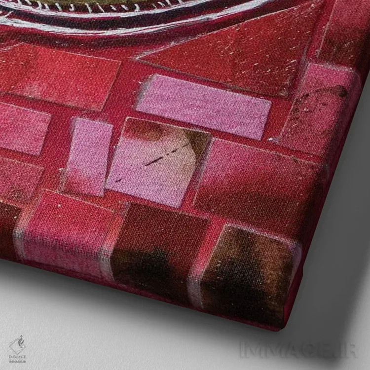 تابلو دکوراتیو شب پره آی او اثر لینت شلی - نمای نزدیک بافت بوم