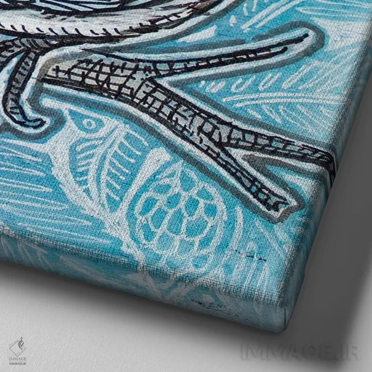 تابلو دکوراتیو زاغ سرزنش گر اثر لینت شلی - نمای نزدیک بافت بوم