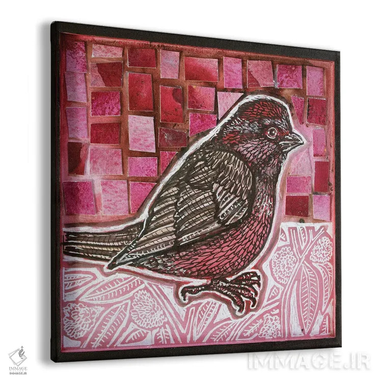 تابلو دکوراتیو سهره صورتی آسمان اثر لینت شلی - نمای پرسپکتیو محصول