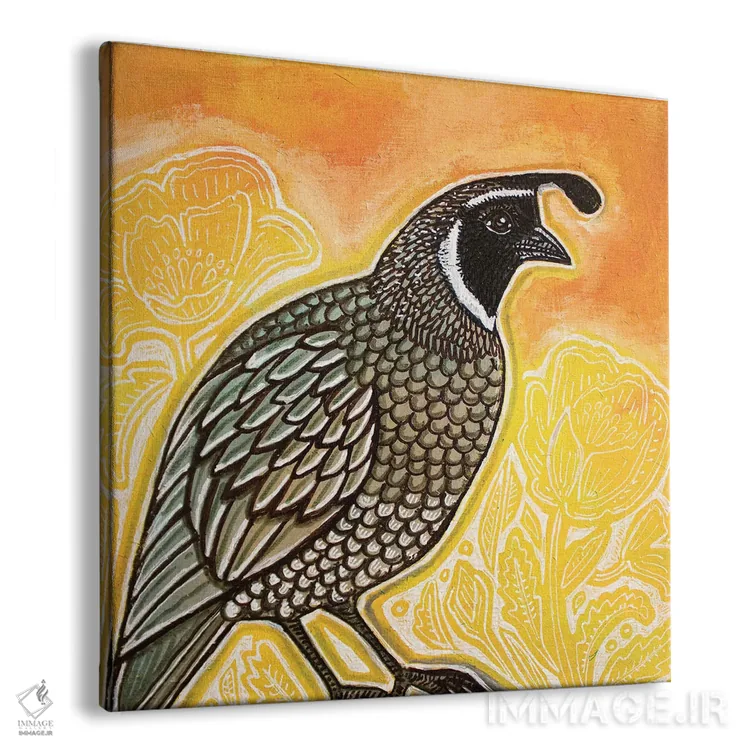 تابلو دکوراتیو بلدرچین طلوع آفتاب اثر لینت شلی - نمای پرسپکتیو محصول