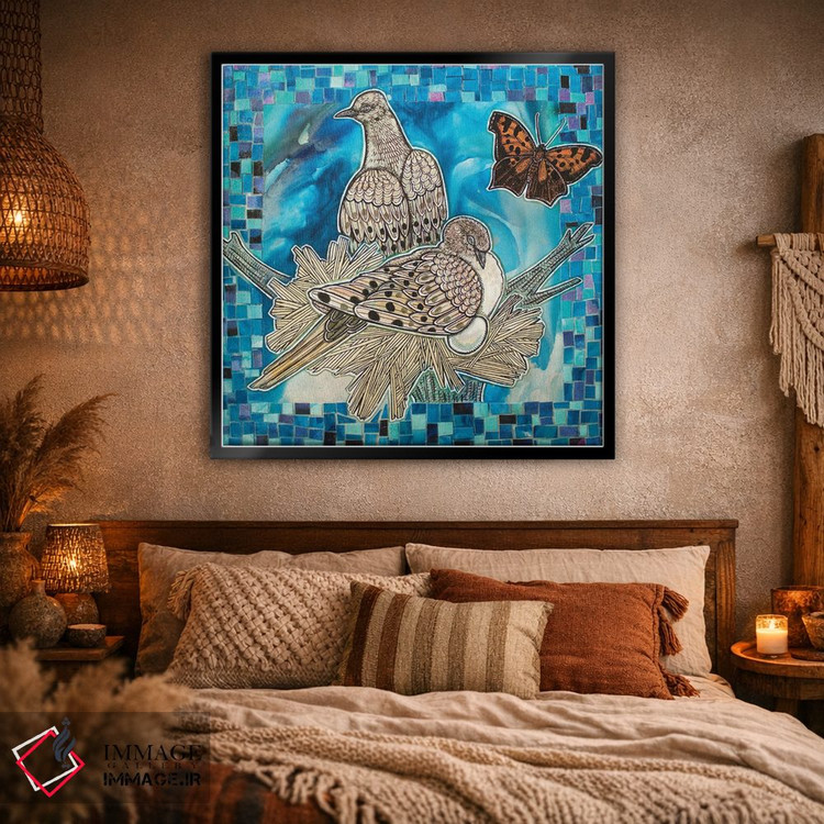 تابلو دکوراتیو قمری های لانه ساز اثر لینت شلی - D1B