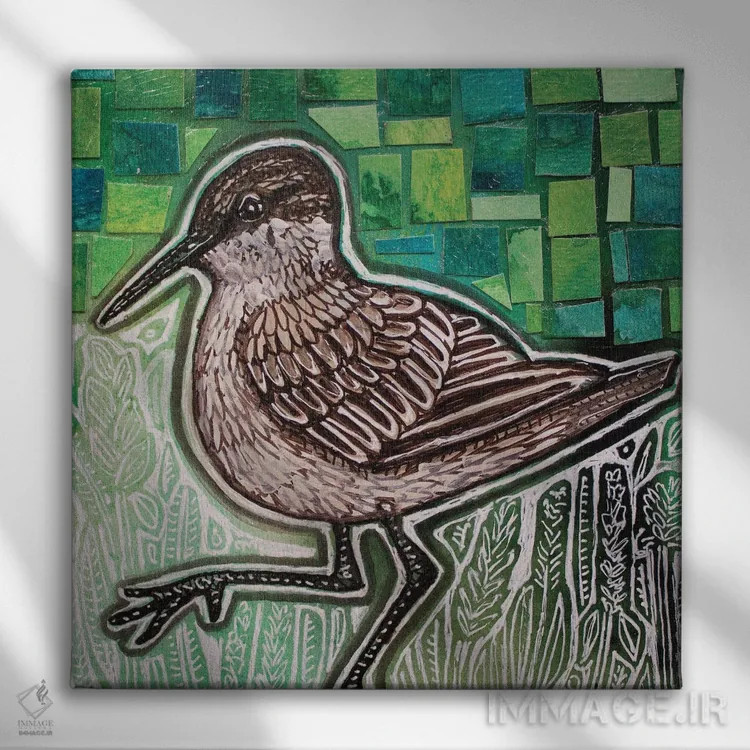 تابلو دکوراتیو پرستوی دریایی ۲ اثر لینت شلی - نمای روبهرو روی دیوار