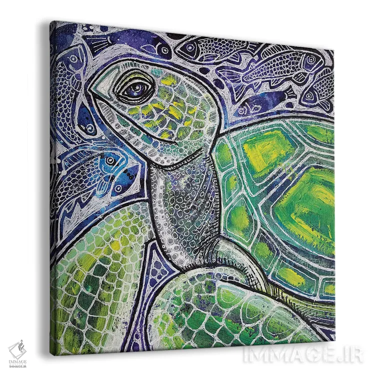 تابلو دکوراتیو مسافر اقیانوس اثر لینت شلی - نمای پرسپکتیو محصول