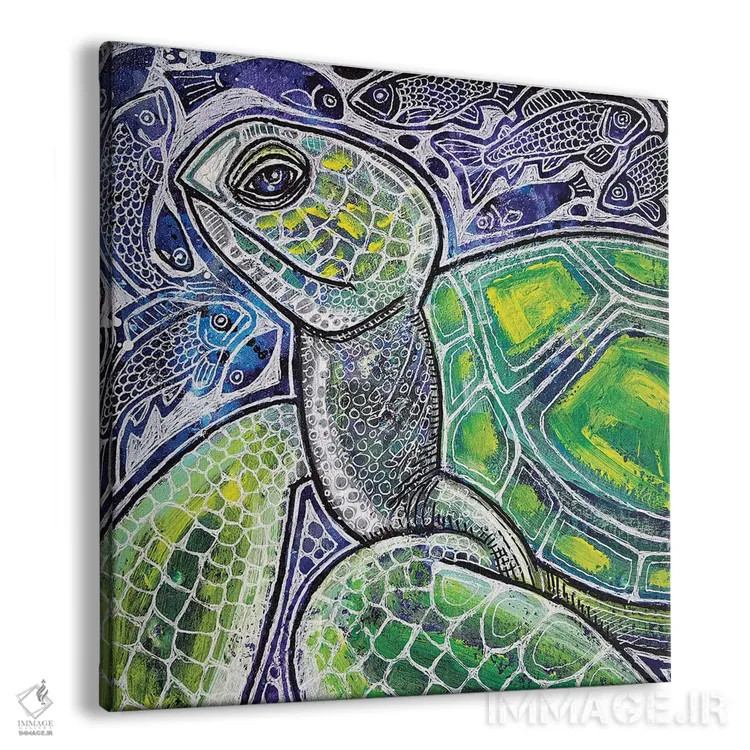 تابلو دکوراتیو مسافر اقیانوس اثر لینت شلی - نمای پرسپکتیو محصول