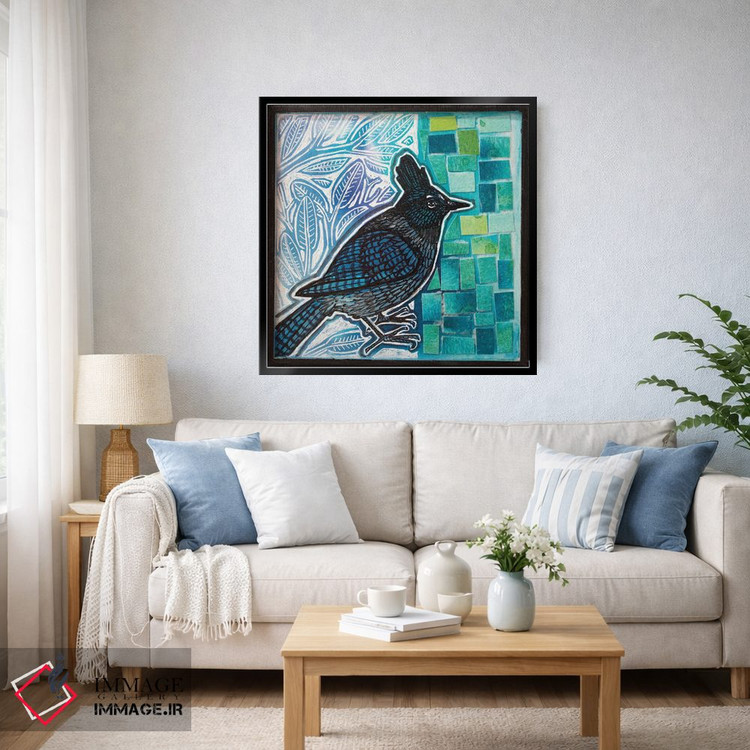 تابلو دکوراتیو زاغ کبود استلر اثر لینت شلی - D4B